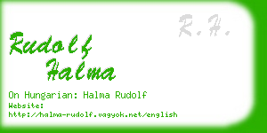 rudolf halma business card